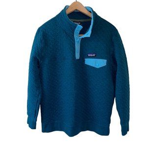 Patagonia Organic Cotton Quilt Snap-T Pullover, Teal - Women's Large